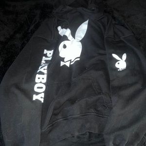 Black playboy hoodie